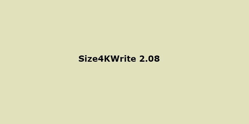 Size4KWrite Free Download