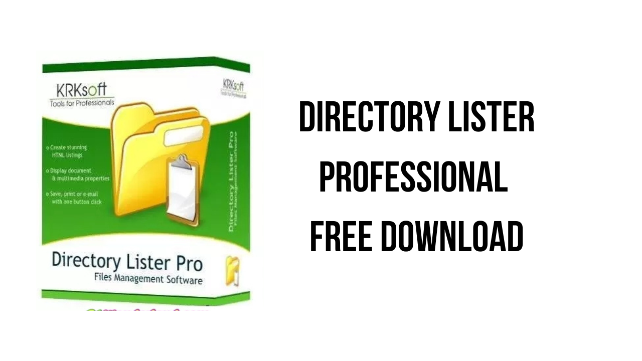 Directory Lister Professional Free Download