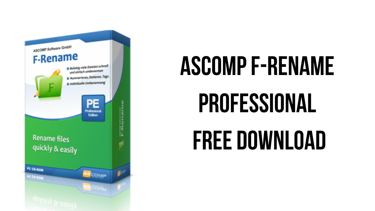 ASCOMP F-Rename Professional Free Download