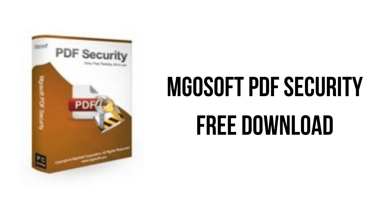 Mgosoft PDF Security Free Download