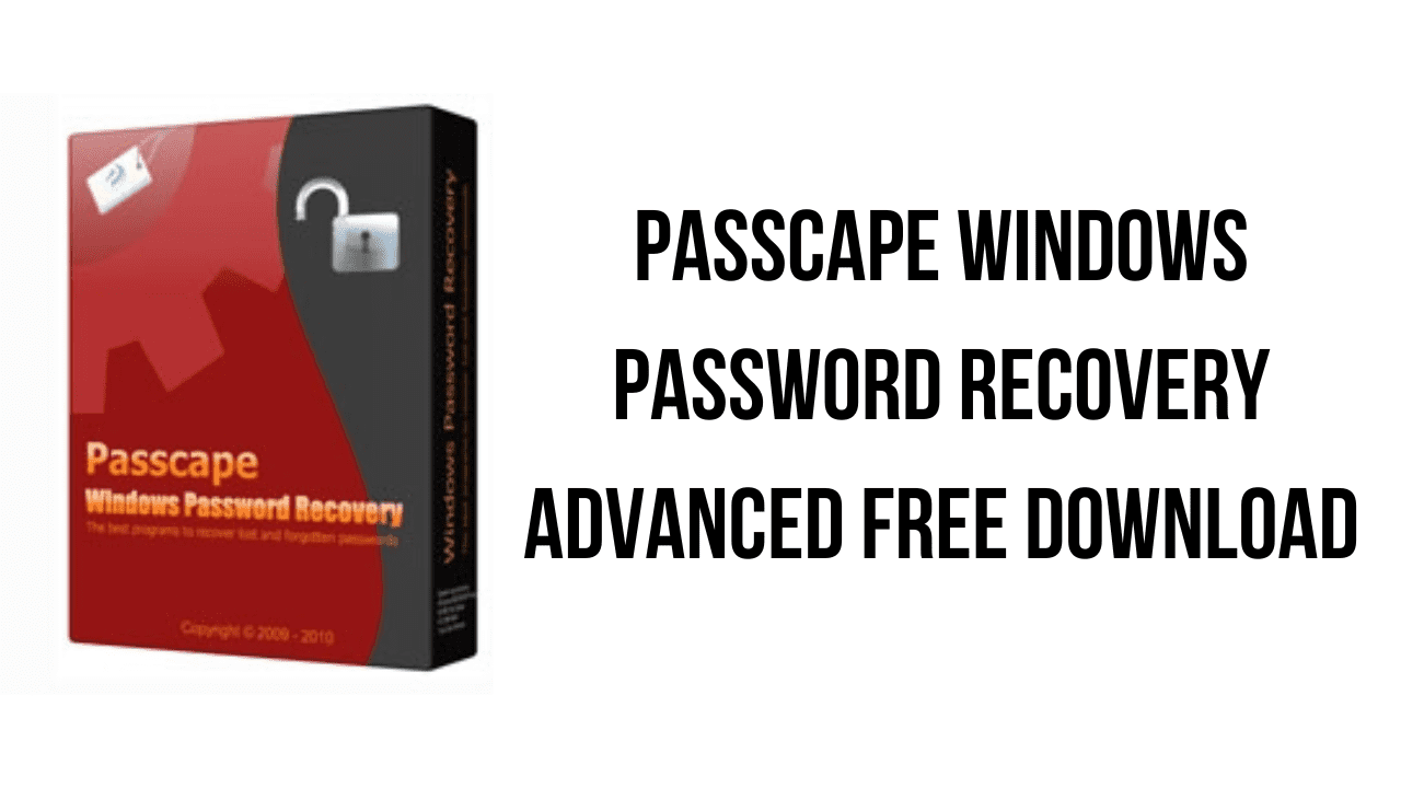 Passcape Windows Password Recovery Advanced Free Download