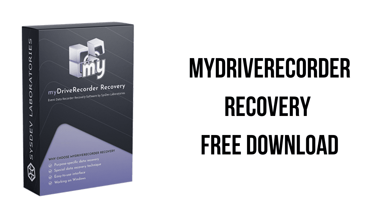 myDriveRecorder Recovery Free Download