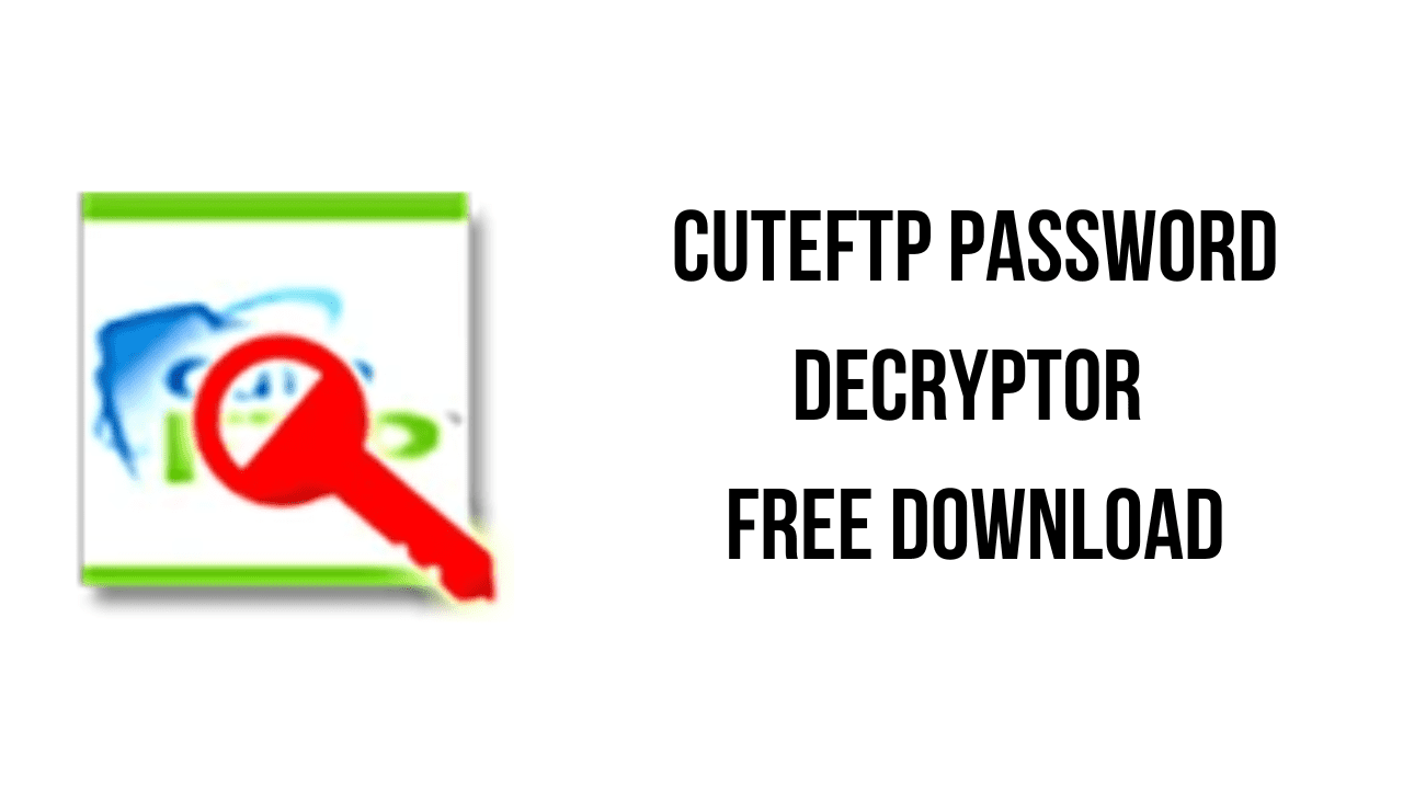 CuteFTP Password Decryptor Free Download