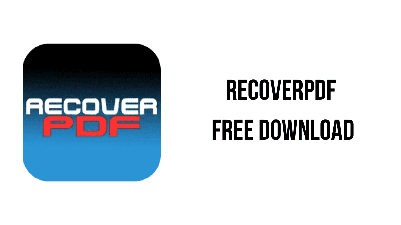 RecoverPDF Free Download